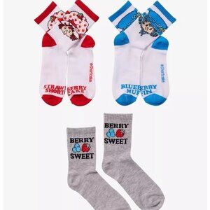 Strawberry Shortcake Sox Girls  , Blueberry Muffin,  Crew 3 for $10 NWT